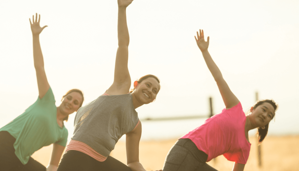 Outdoor fitness class